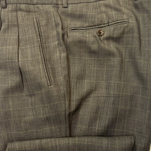 💫VINTAGE Hugo Boss Al Capone Catania 100% Virgin Wool Checked Men’s Suit - Picture 9 of 15